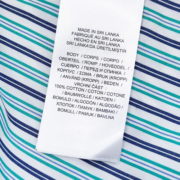 Lauren Ralph Lauren Striped Button-Up Shirt with Waist Tie Size Large - Picture 13 of 16